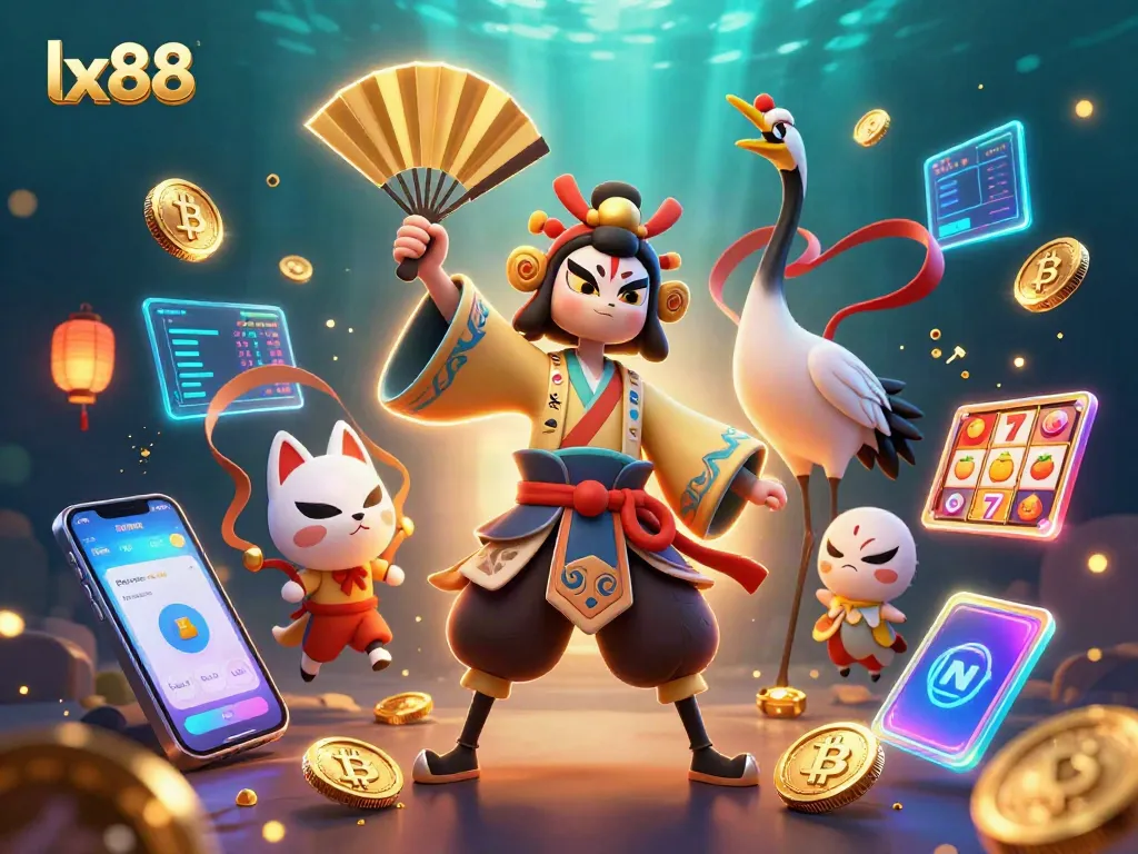 Experience thrilling gameplay at lx88 with vibrant slot reels and colorful casino elements.