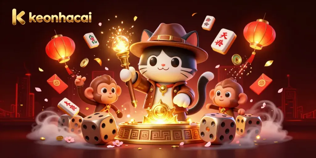 Discover exciting gambling thrills with the keonhacai explorer cat in a vibrant casino adventure.