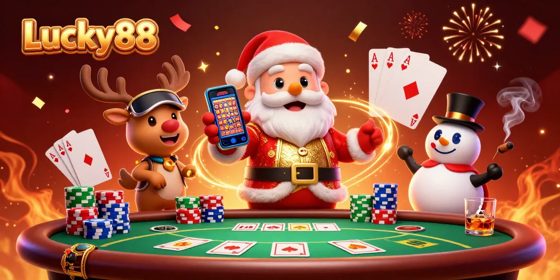 Experience the thrill of Lucky88 slot gameplay with cartoon characters in a vibrant casino scene.