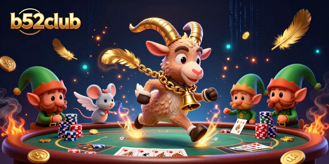 Join the excitement at b52club with poker tables, vibrant characters, and thrilling casino atmosphere.