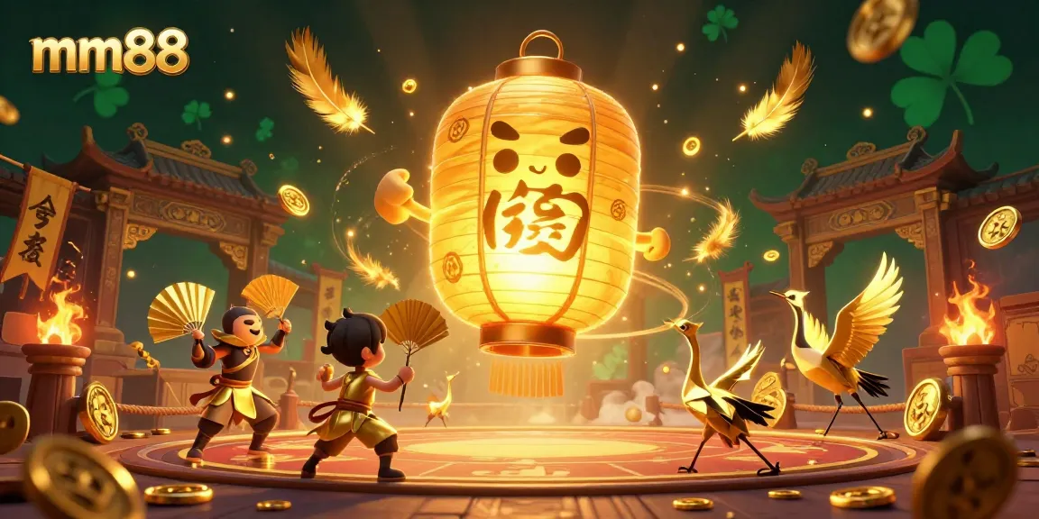 Engage with mm88's casino experience featuring a vibrant night market with animated characters.