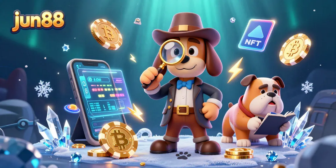 Engage with jun88's thrilling poker clues, as a detective hunts treasures surrounded by cryptocurrencies.