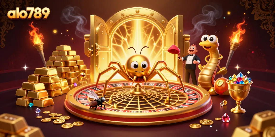 Engage with the thrilling energy of alo789's gambling scene, featuring dynamic characters and golden treasures.
